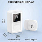 Wireless Video Doorbell with 1080P Resolution and Two Way Audio, Night Vision All Vera Mart