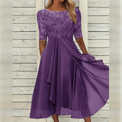 Women's Tailored Dress with Breathable Fabric and Machine Washable Care, Small to 2XL All Vera Mart