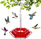 Hummingbird Feeder with Water Moat and 30 Feeding Ports, 12oz Capacity All Vera Mart