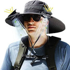Cooling Sun Hat with Dual Fans and Solar Battery, Adjustable Fit All Vera Mart