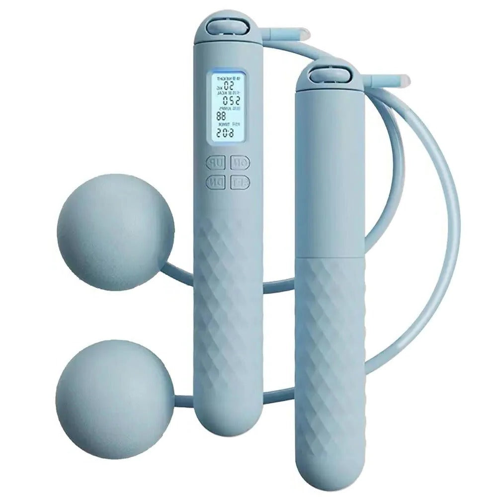 Cordless Jump Rope with Weighted Balls and Digital Counter, Non-Slip Grips All Vera Mart