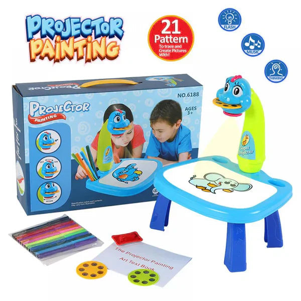 Drawing Projector with LED Light and Reusable Board, Multiple Pattern Slides All Vera Mart