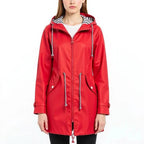 Women's Full Length Raincoat with Adjustable Hood and Breathable Lining All Vera Mart