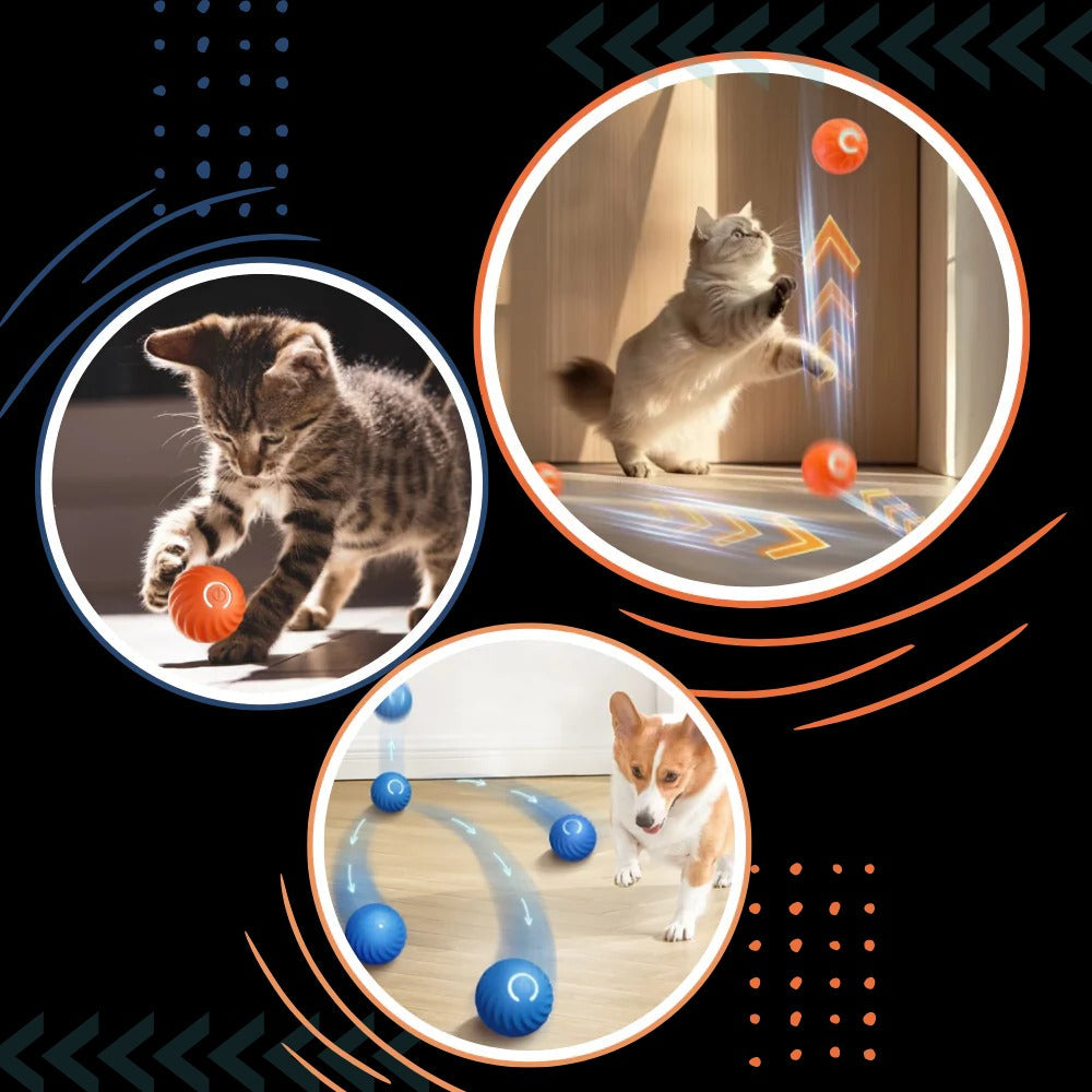 Self-Rolling Dog Ball with Obstacle Avoidance and Rechargeable Battery All Vera Mart