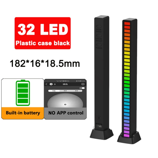 Sound Reactive RGB LED Light Bar with App Control and Music Sync All Vera Mart