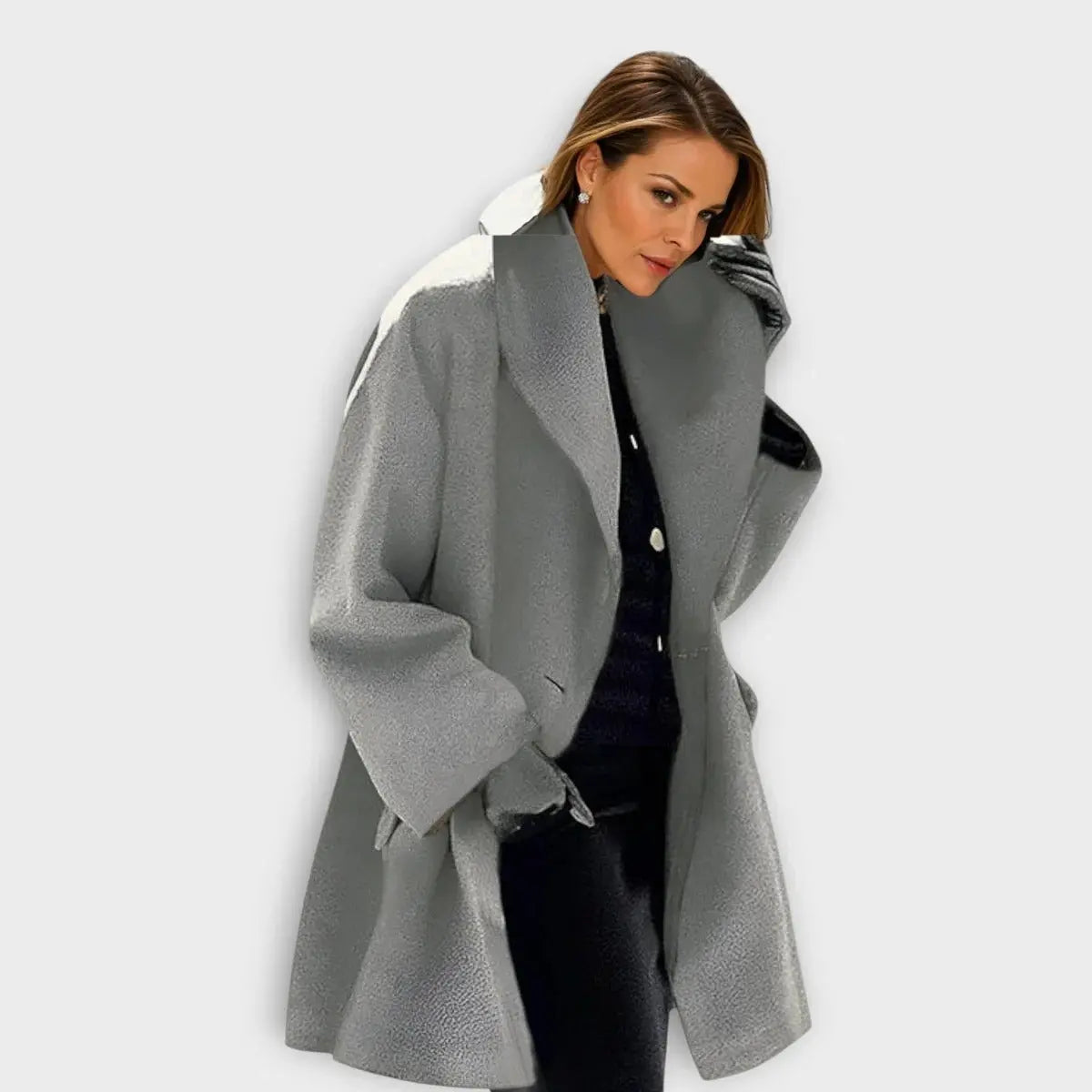 Women's Wool Coat with Wind-Resistant Shell and Insulated Lining, Tailored Fit All Vera Mart