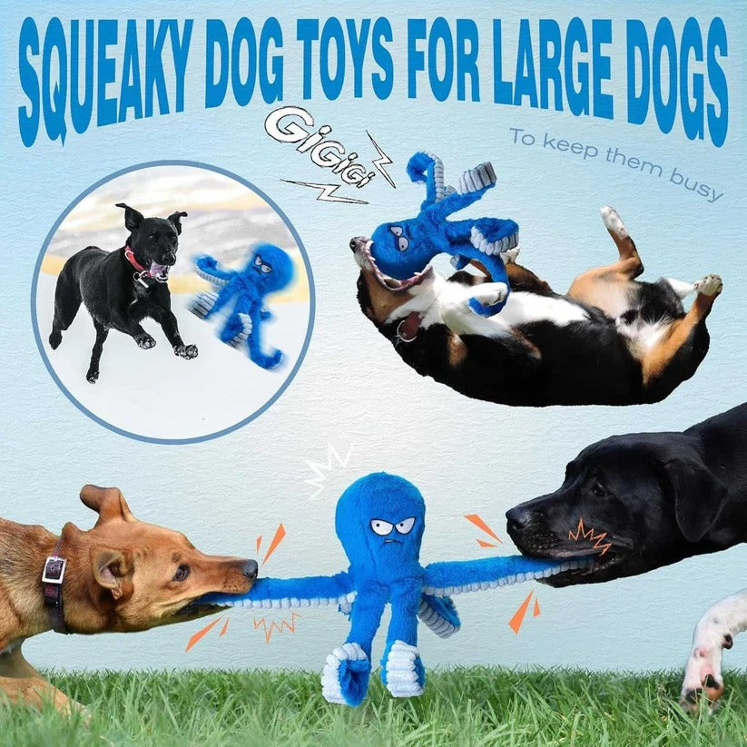 Multi Tentacle Dog Toy with Squeakers and Crinkle for Power Chewers All Vera Mart