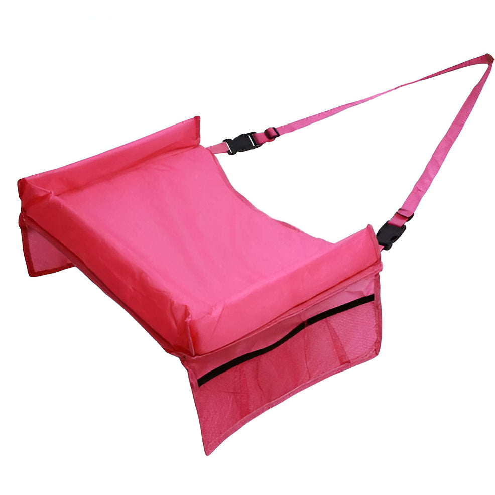 Kids Travel Tray with Foldable Foam Walls and Dual Side Pockets All Vera Mart