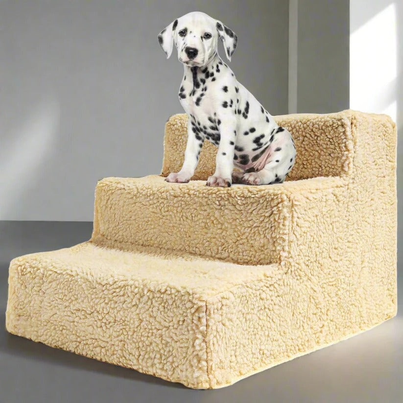 Pet Stairs with Removable Fleece Cover and Non-Slip Surface for Small Dogs All Vera Mart