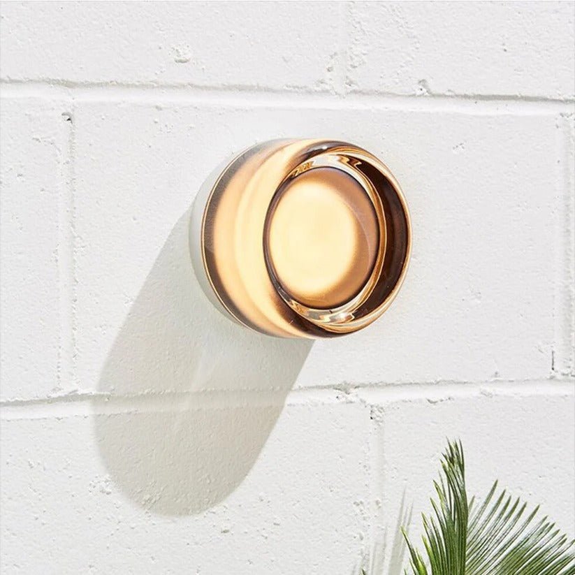 LED Wall Sconce with Dimpled Glass Diffuser and Three Color Modes All Vera Mart