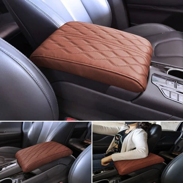 Memory Foam Car Armrest Cushion with Water Resistant Microfiber Cover, Universal Fit All Vera Mart