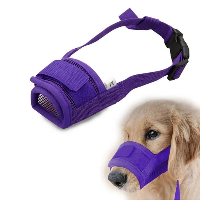 Breathable Mesh Dog Muzzle with Adjustable Strap and Bite Prevention, Five Sizes All Vera Mart