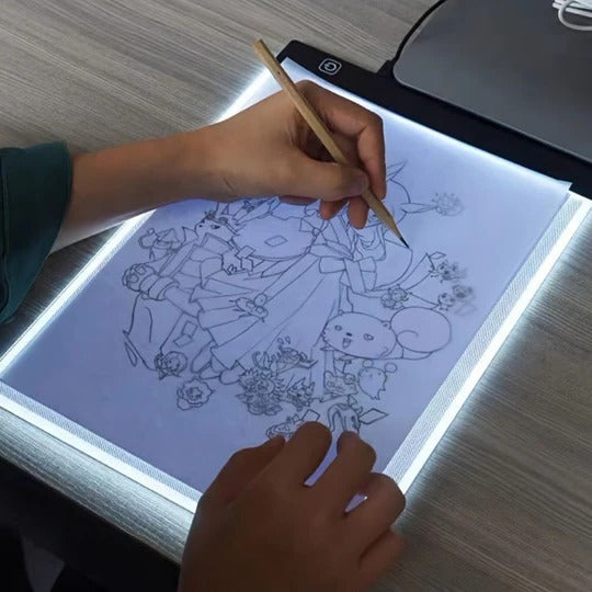 LED Tracing Tablet with Three Brightness Settings and Even Illumination, A5 A4 All Vera Mart