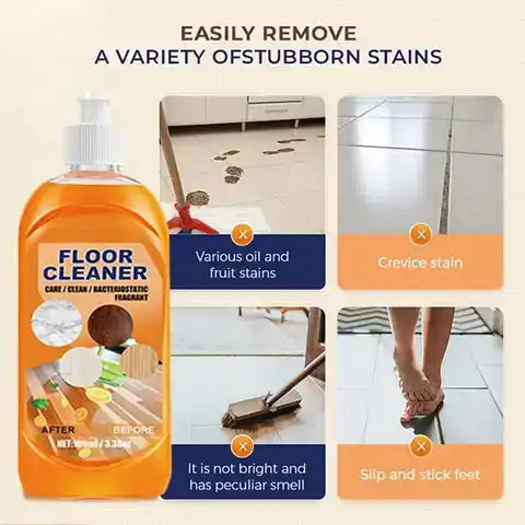 Lemon Floor Cleaner Concentrate with Plant-Based Surfactants for Multi-Surface Use, 3.38 oz All Vera Mart