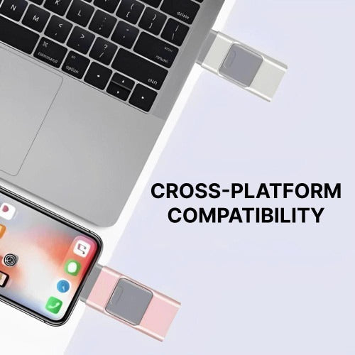 4-in-1 USB Drive with 32GB Storage and Multiple Connectors for Phones, Tablets, Computers All Vera Mart