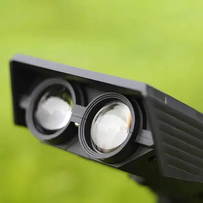 Solar LED Spot Light with Adjustable Zoom Lens, RGB and Warm White Modes, IP65 Waterproof All Vera Mart