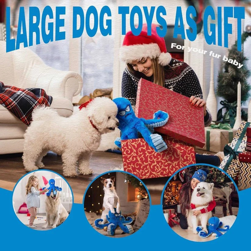 Multi Tentacle Dog Toy with Squeakers and Crinkle for Power Chewers All Vera Mart