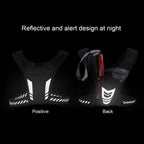Running Phone Holder Vest with Reflective Print and Multi-Pocket Design All Vera Mart