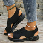 Women's Slingback Sandals with Contoured Footbed and Open Toe Design All Vera Mart