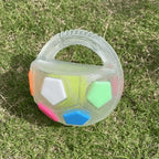 Handled Fetch Ball with Rubber Grip and Internal Squeaker for Dogs All Vera Mart