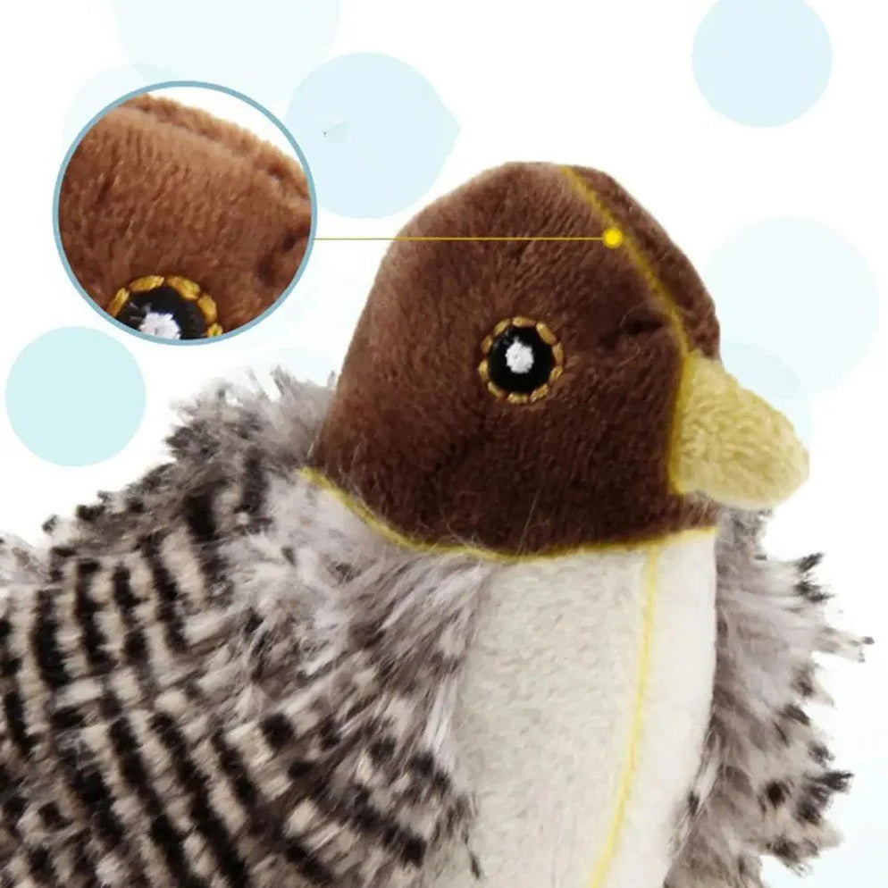 Motion Activated Plush Bird Toy with Flapping Wings and Chirping Sounds for Cats All Vera Mart