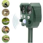 Solar Motion Activated Snake Repeller with Ultrasonic Sound and Flashing Light All Vera Mart