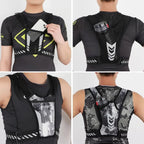 Running Phone Holder Vest with Reflective Print and Multi-Pocket Design All Vera Mart