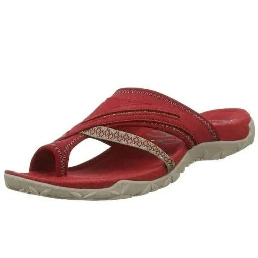 Slip-On Sandals with Cushioned Arch Support and Cross-Strap Design for Women All Vera Mart