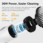 Cordless Electric Scrubber with Seven Brush Heads and Extendable Handle All Vera Mart