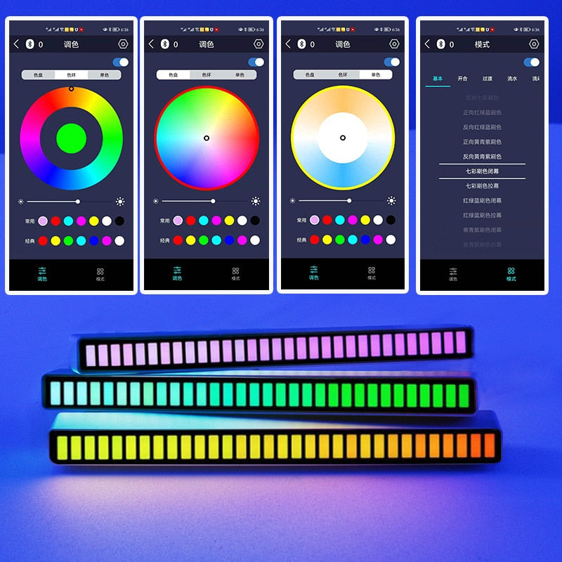 Sound Reactive RGB LED Light Bar with App Control and Music Sync All Vera Mart