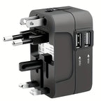 Universal Travel Adapter with Dual USB Ports and Dual Voltage Support All Vera Mart