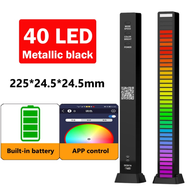 Sound Reactive RGB LED Light Bar with App Control and Music Sync All Vera Mart
