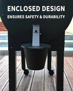 Grill Grease Collector with Fitted Lid and Reusable Liner for 1.6 Inch Square Spouts All Vera Mart