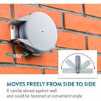 Retractable Clothesline with Swivel Base and Locking Mechanism, 472 Inches All Vera Mart