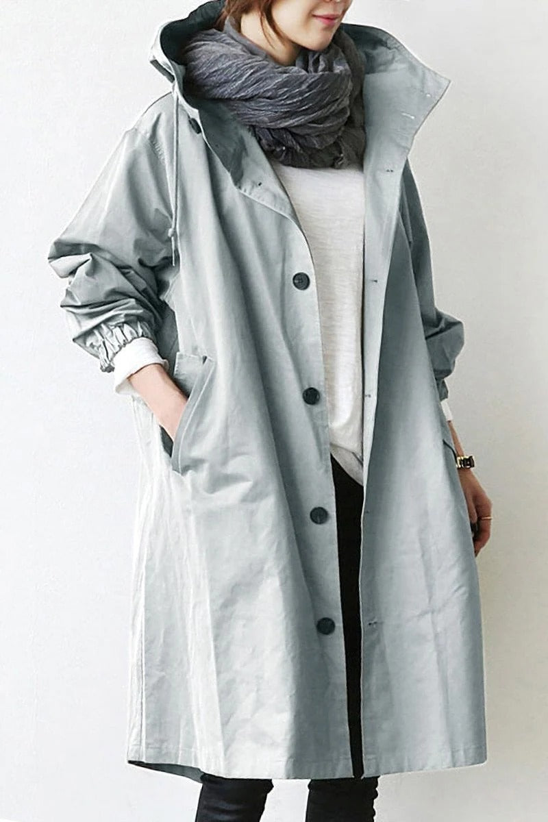 Women's Stretch Blend Coat with Waist Definition and Shape Recovery Knit All Vera Mart