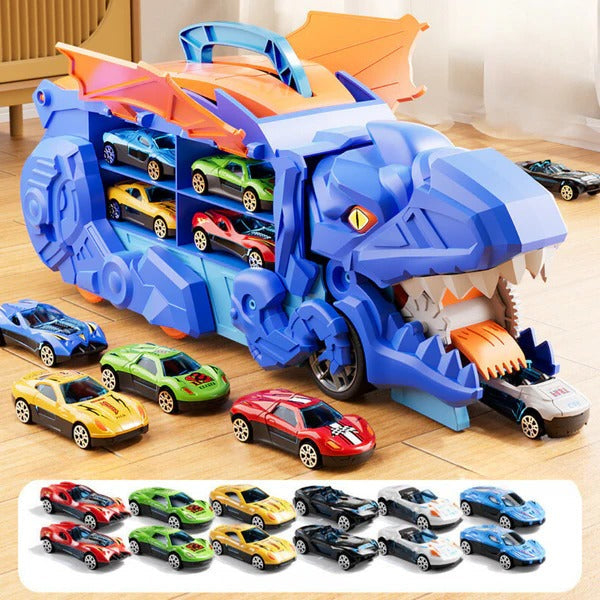 Toy Truck with Lifting Tailgate and Rotating Wheels, Mini Dinosaur Figures All Vera Mart