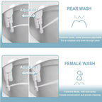 Toilet Bidet Attachment with Dual Nozzle System and Adjustable Pressure All Vera Mart