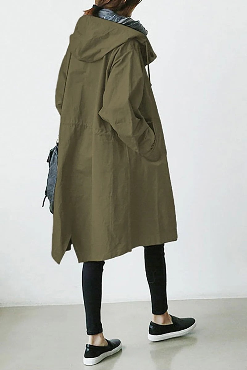 Women's Stretch Blend Coat with Waist Definition and Shape Recovery Knit All Vera Mart