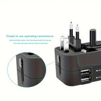 Universal Travel Adapter with Dual USB Ports and Dual Voltage Support All Vera Mart