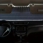 Retractable Car Sunshade with Aluminum Membrane and Dual Panel Coverage, 59-79in All Vera Mart