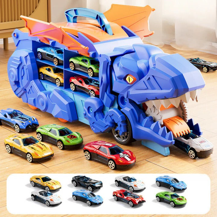 Toy Truck with Lifting Tailgate and Rotating Wheels, Mini Dinosaur Figures All Vera Mart
