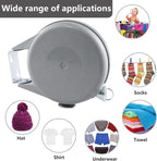 Retractable Clothesline with Swivel Base and Locking Mechanism, 472 Inches All Vera Mart