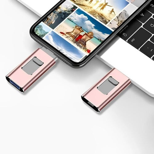4-in-1 USB Drive with 32GB Storage and Multiple Connectors for Phones, Tablets, Computers All Vera Mart