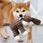 Chew Resistant Plush Dog Toy with Built-in Squeaker and Velvet Shell All Vera Mart