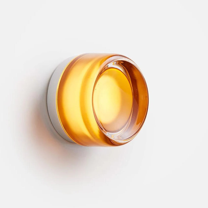 LED Wall Sconce with Dimpled Glass Diffuser and Three Color Modes All Vera Mart