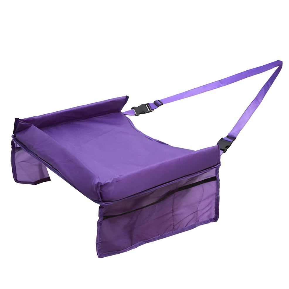 Kids Travel Tray with Foldable Foam Walls and Dual Side Pockets All Vera Mart