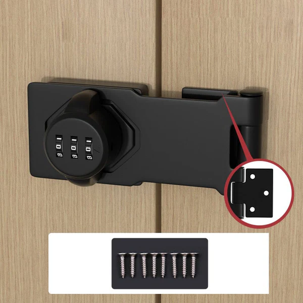 Combination Cabinet Lock with Three Digit Code and Resettable Dials All Vera Mart