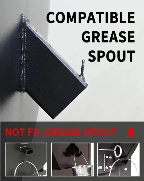 Grill Grease Collector with Fitted Lid and Reusable Liner for 1.6 Inch Square Spouts All Vera Mart