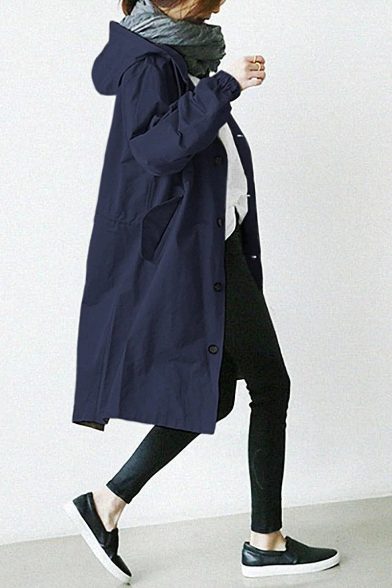 Women's Stretch Blend Coat with Waist Definition and Shape Recovery Knit All Vera Mart