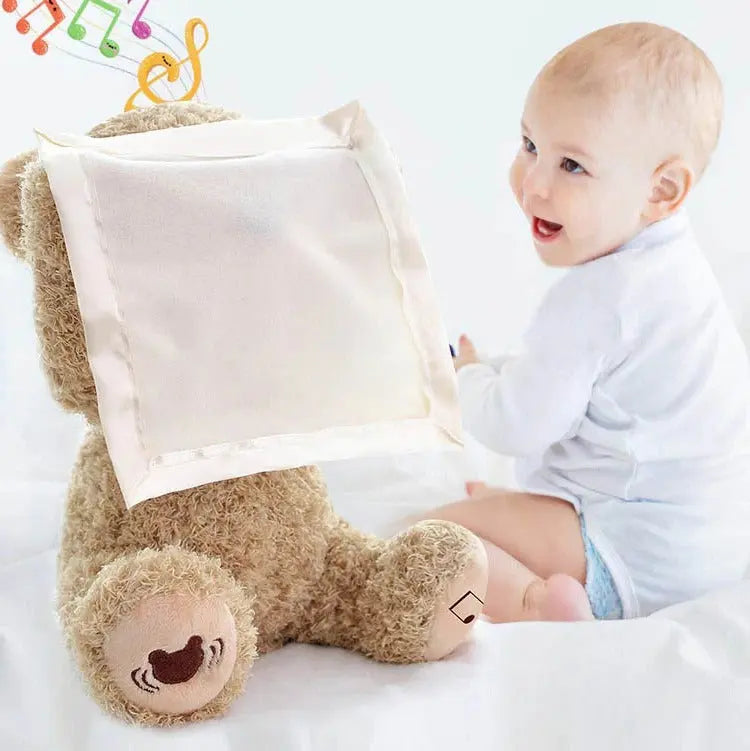 Interactive Plush Toy with Peekaboo Motion and Soothing Music, Removable Cover All Vera Mart